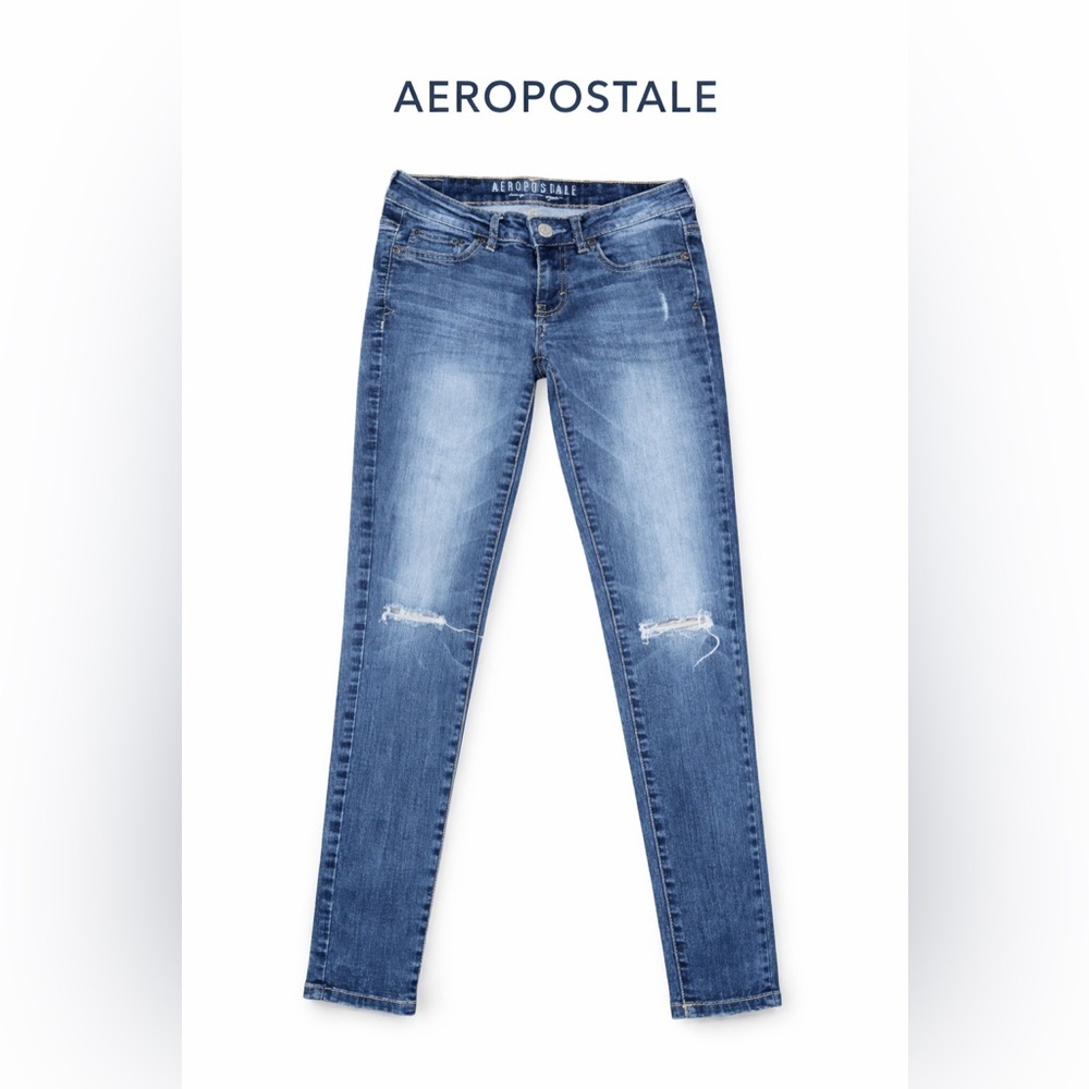 Aeropostale Skinny Jeans Size 2 Regular Stretch Medium Wash